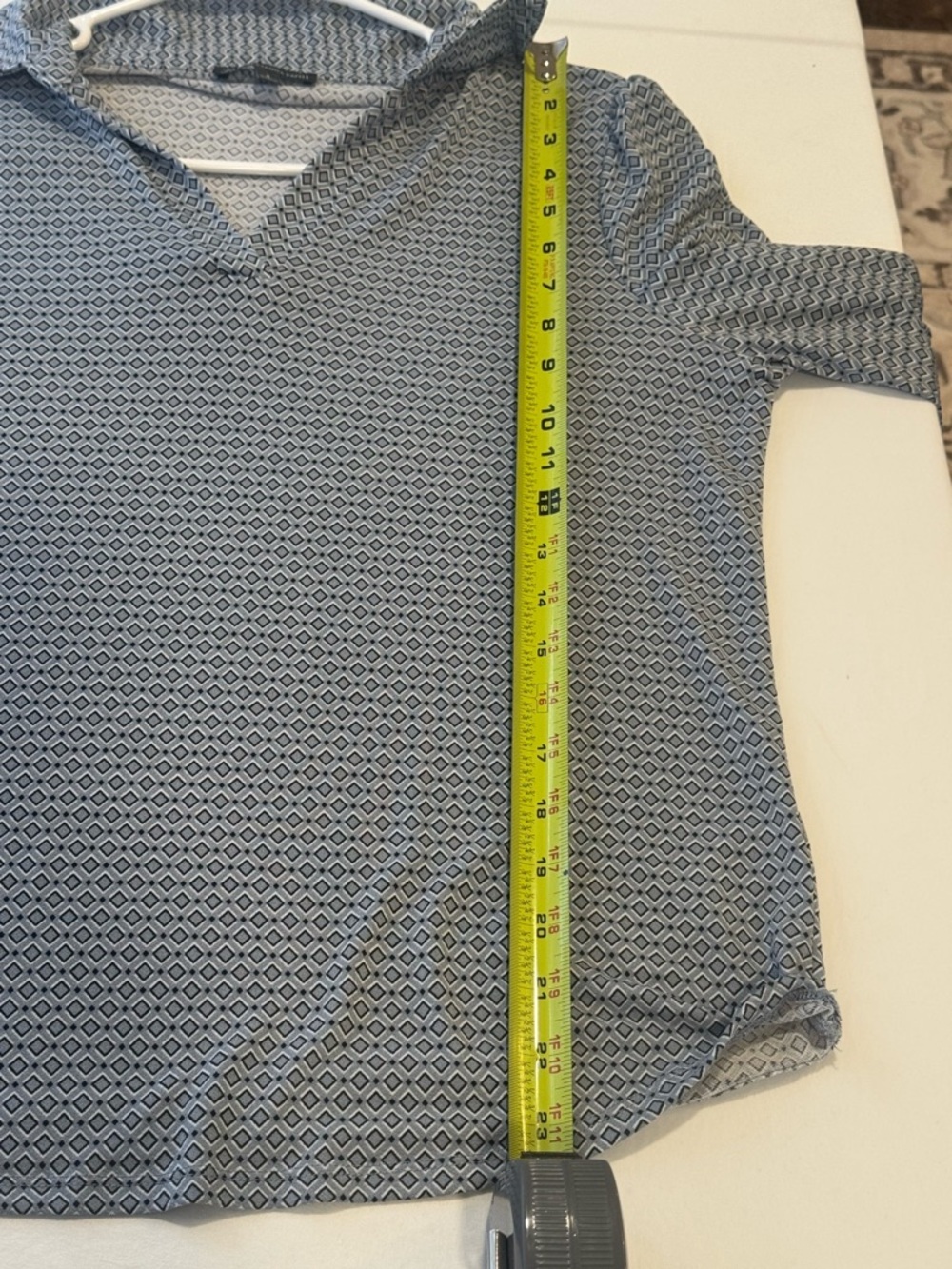 Adrianna Papell Light Blue Patterned Long-Sleeve Blouse Size Small - Picture 8 of 8